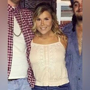 Sweet Peplum Top with Embroidery Details